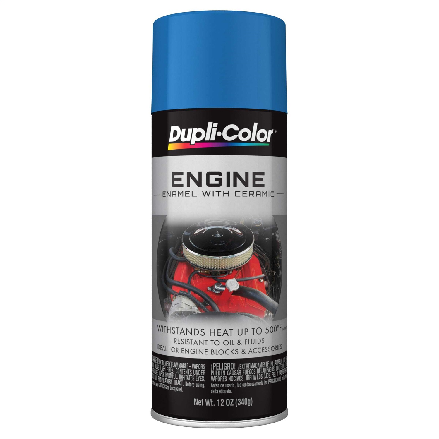 DupliColor DE1608 Engine Enamel Spray Paint Ceramic General Motors Blue 12 oz