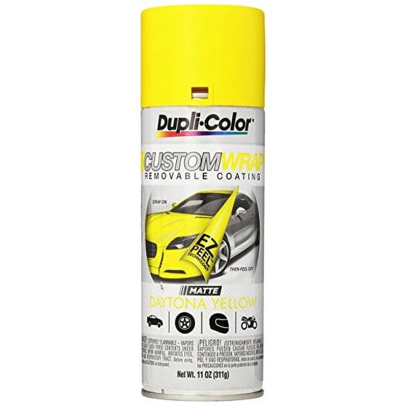 Dupli-Color ECWRC8027 Custom Wrap Matte Removable Automotive Paint � Yellow Spray Paint - 11 oz. Aerosol Can