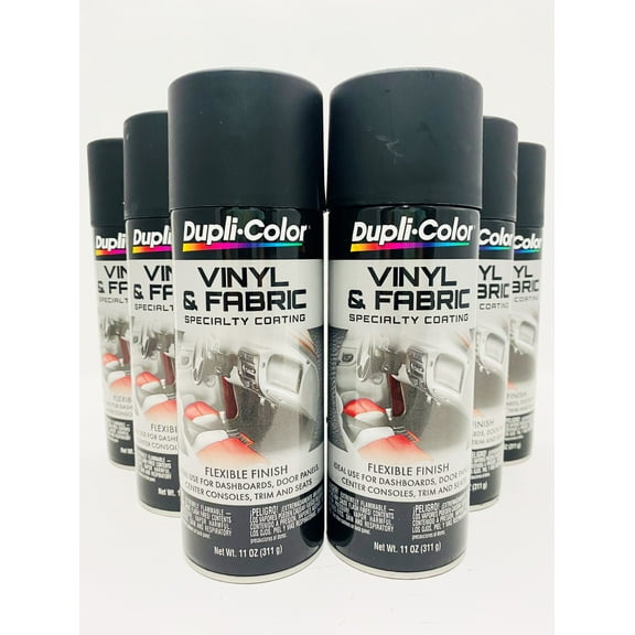 Dupli Color HVP106 Flat Black Automotive Touch-Up Paint 8 lb, 6 Pack