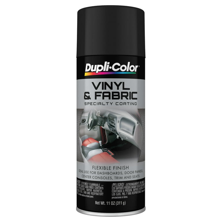 Dupli-Color HVP106 Flat Black Vinyl & Fabric Spray Paint for Car