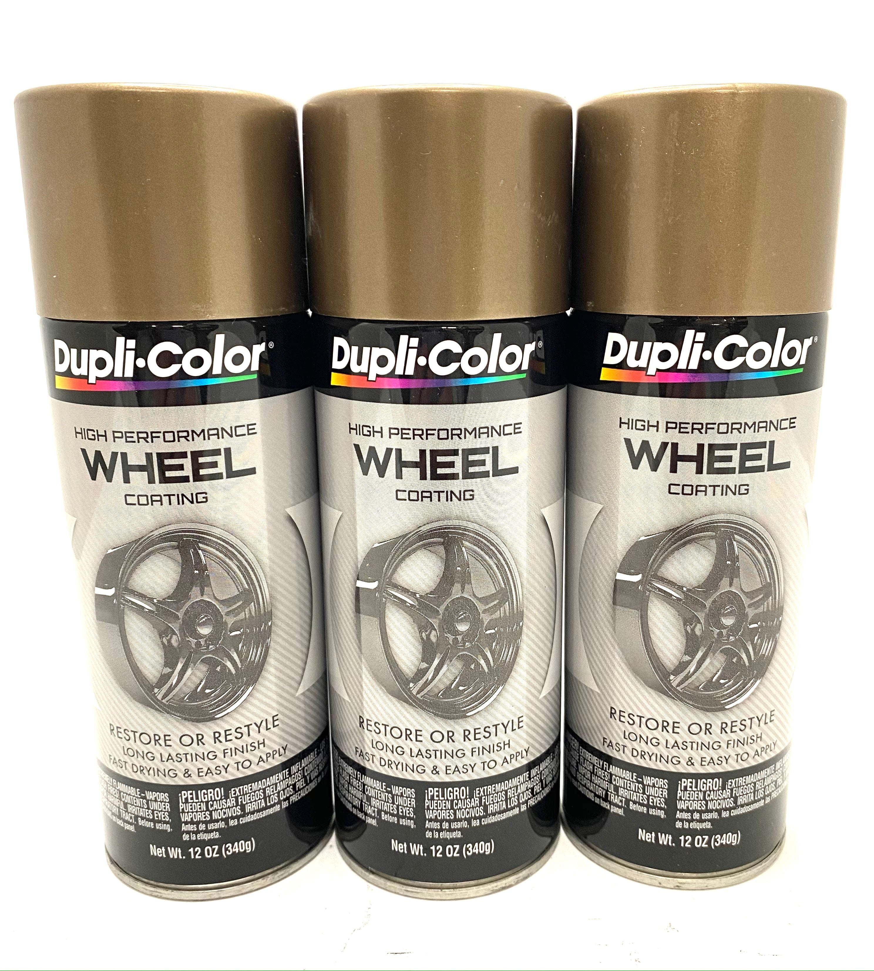 Dupli Color High Performance Wheel Coating Bronze Long Lasting Enamel Finish 12 oz Spray Paint, 3 Pieces