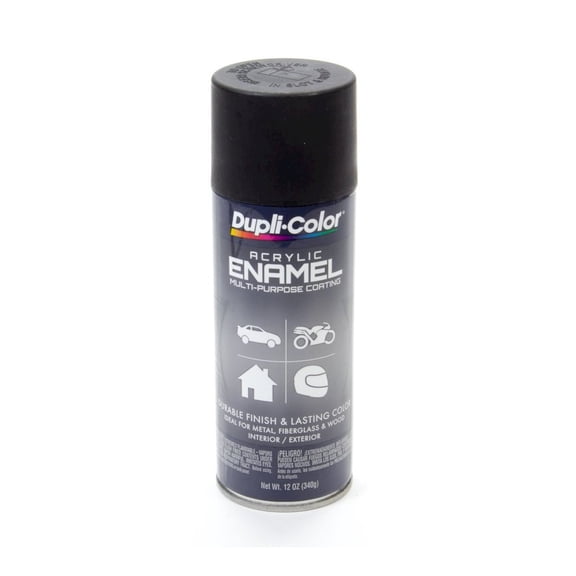 Dupli-Color/Krylon Flat Black Enamel Paint 12oz