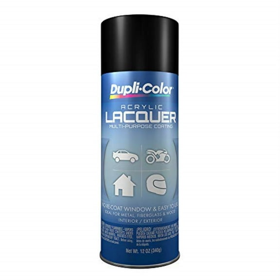 Dupli-Color/Krylon Semi Gloss Black Lacquer Paint 12oz