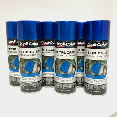 Dupli Color Metal Cast Blue Color Coat Spray Paint, 6 Pack