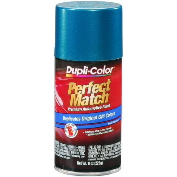 Dupli-Color EBGM04407 Perfect Match Automotive Spray Paint – General Motors Bright Aqua Metallic, 43 WA9796, 43 WA243A – 8 oz. Aerosol Can