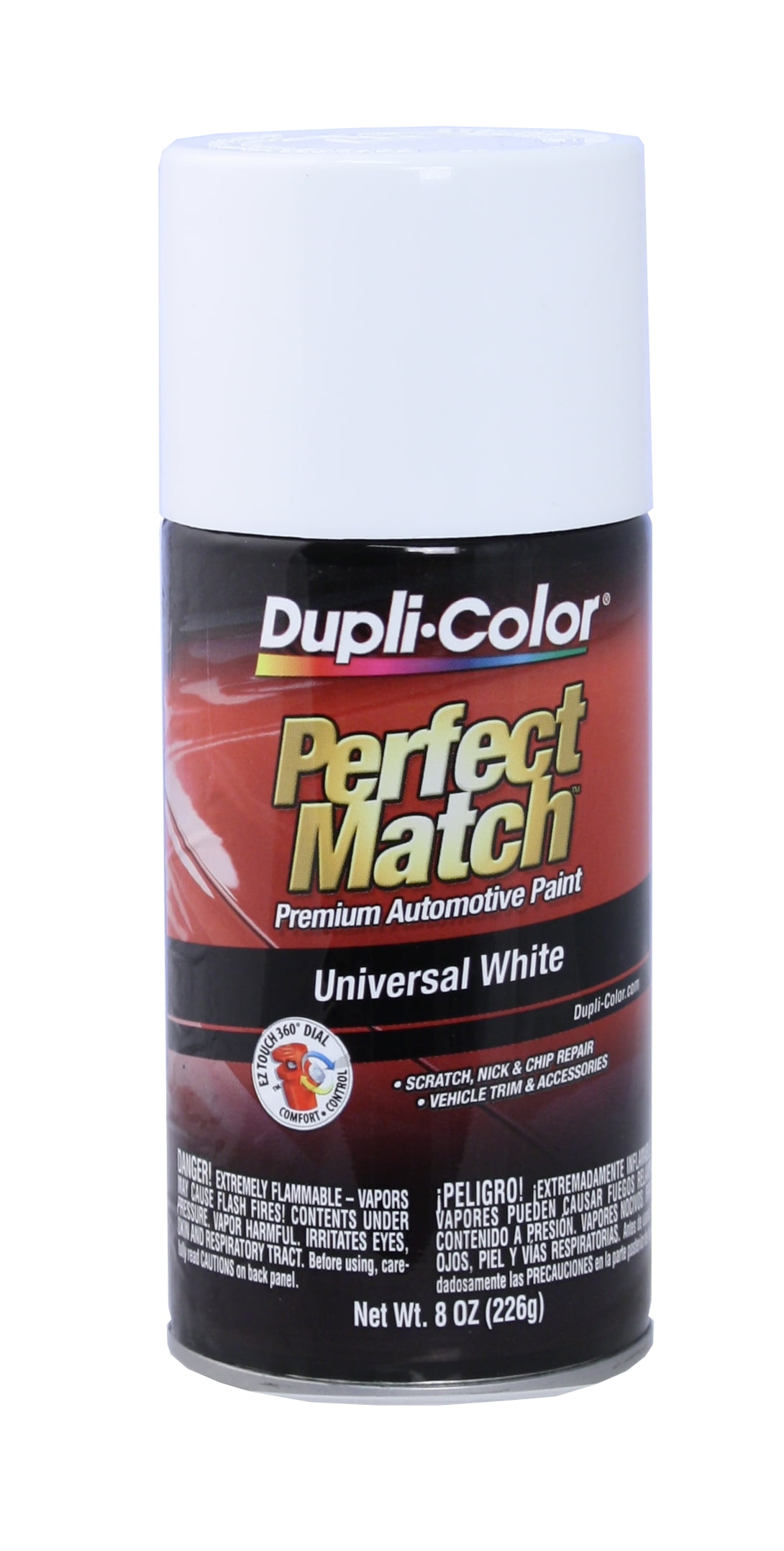 Dupli Color Perfect Match Premium Automotive Universal White Paint, 8