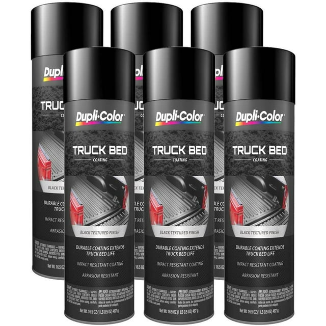 DupliColor Black Truck Bed Coating (16.5 oz) 6 Pack