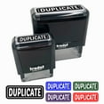 thumbnail image 1 of Duplicate Reversed Self-Inking Rubber Stamp Ink Stamper for Business Office - Sky Blue Ink - Small 1-1/2 Inch, 1 of 7