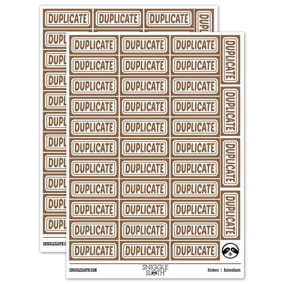 Duplicate Reversed Sticker Set - Brown - Matte Finish - 1.5" Small