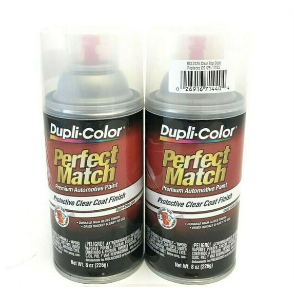 Duplicolor BCL0125-2 PACK Perfect Match Protective CLEAR Top Coat Finish - 8 oz