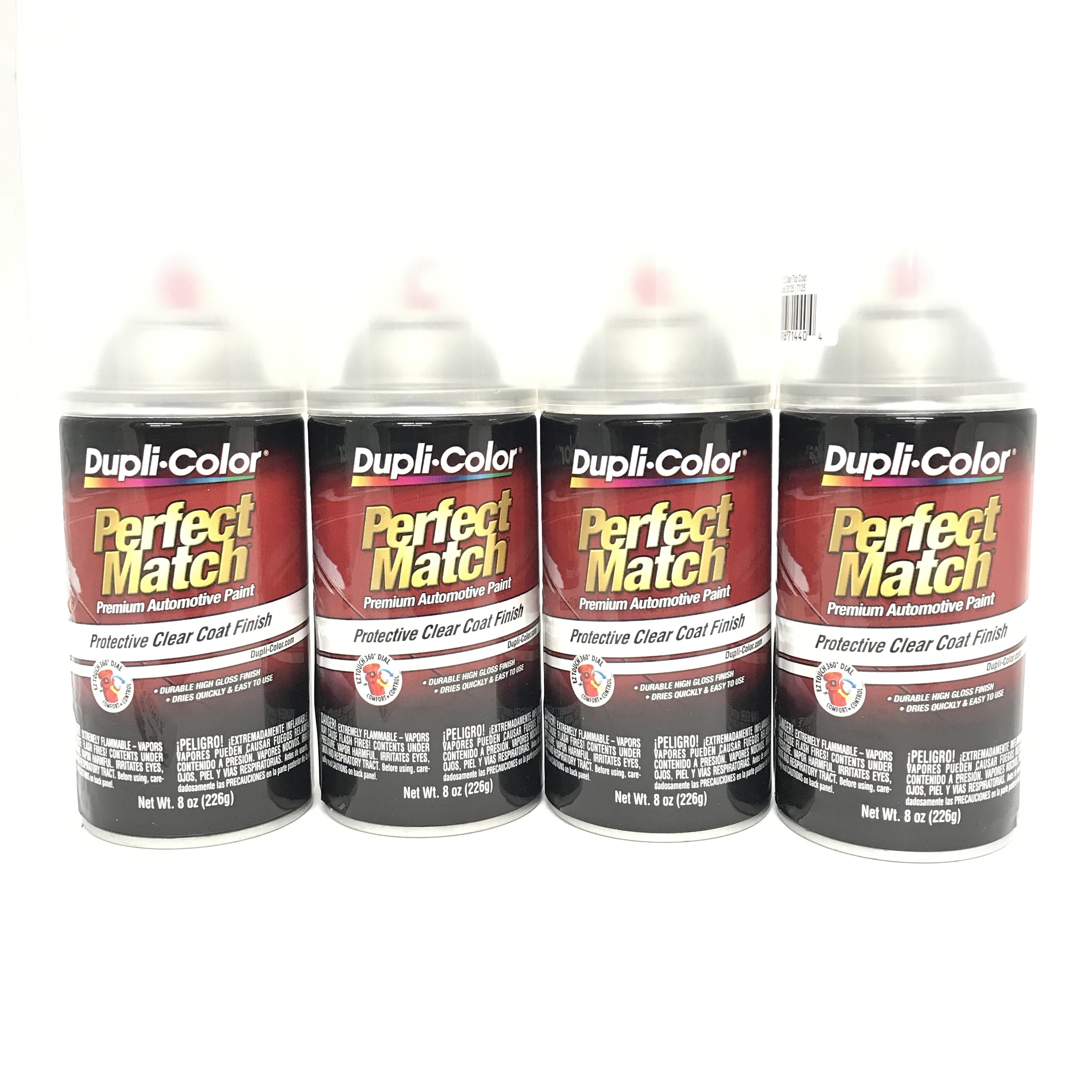 Duplicolor BCL0125-4 PACK Perfect Match Protective CLEAR Top Coat Finish -  8 oz 