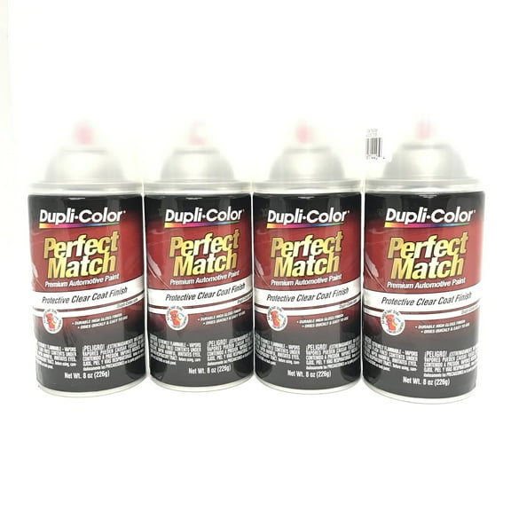 Duplicolor BCL0125-4 PACK Perfect Match Protective CLEAR Top Coat Finish - 8 oz