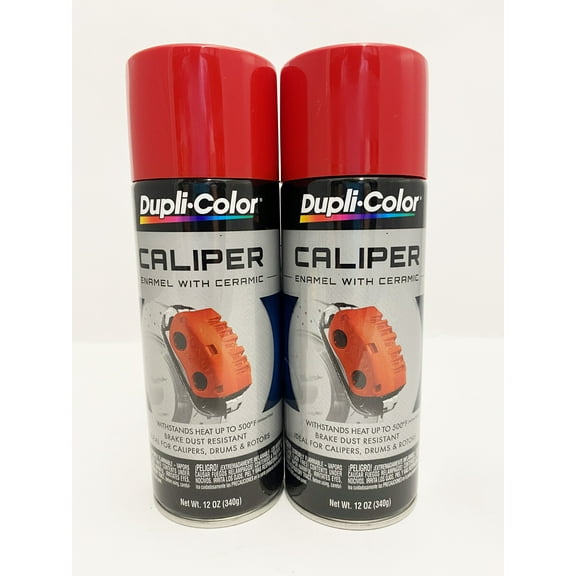 Duplicolor BCP100 - 2 Pack Caliper Spray Paint Red with Ceramic - 12 oz