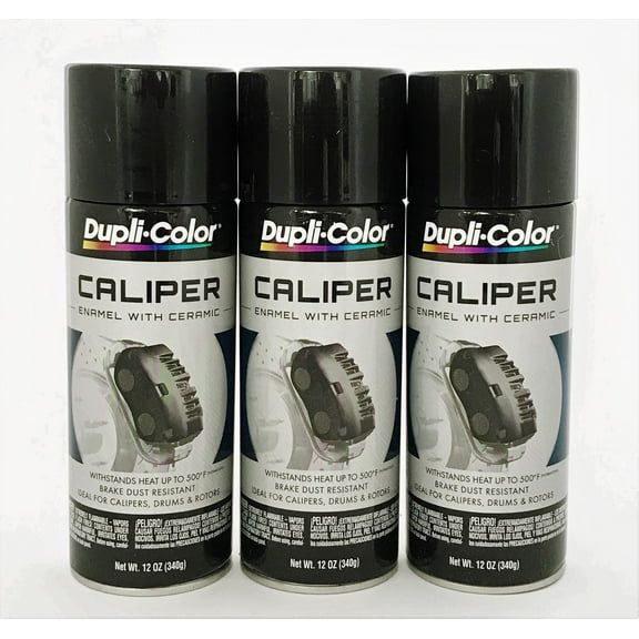 Duplicolor BCP102 - 3 Pack Caliper Spray Paint Black with Ceramic - 12 oz