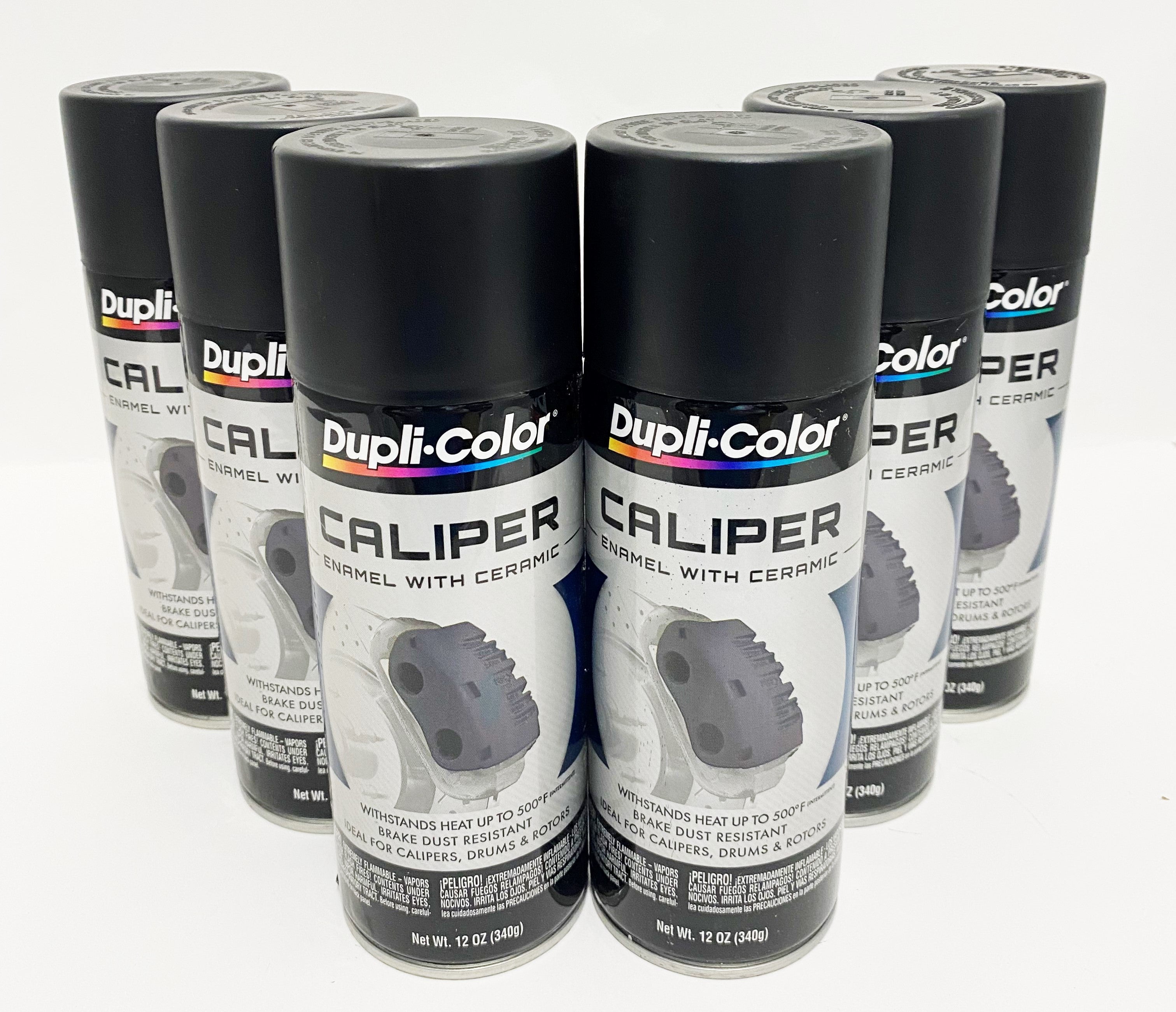 Duplicolor BCP105 6 Pack Caliper Spray Paint Matte Black with Ceramic