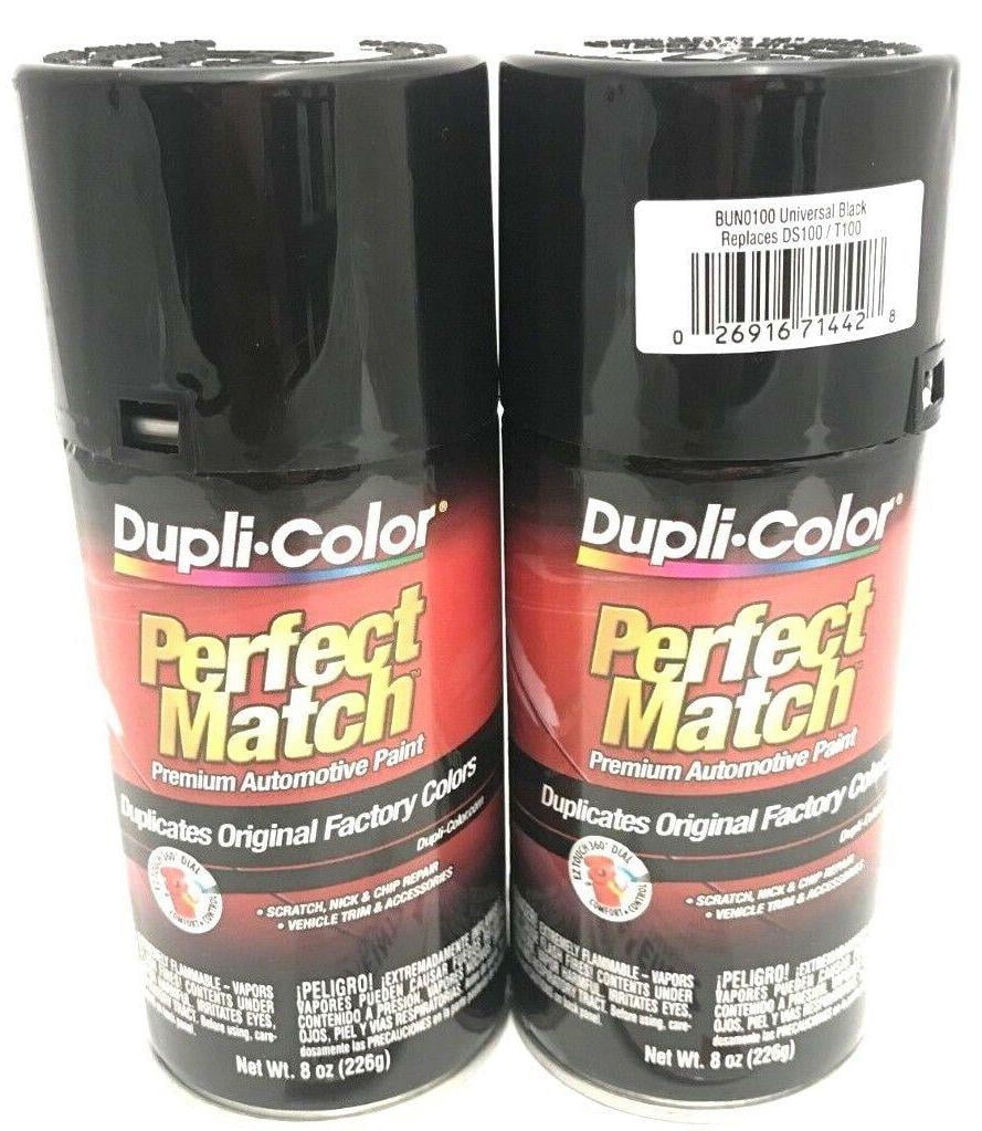 Duplicolor BUN01002 PACK Perfect Match Universal Black Paint 8 oz