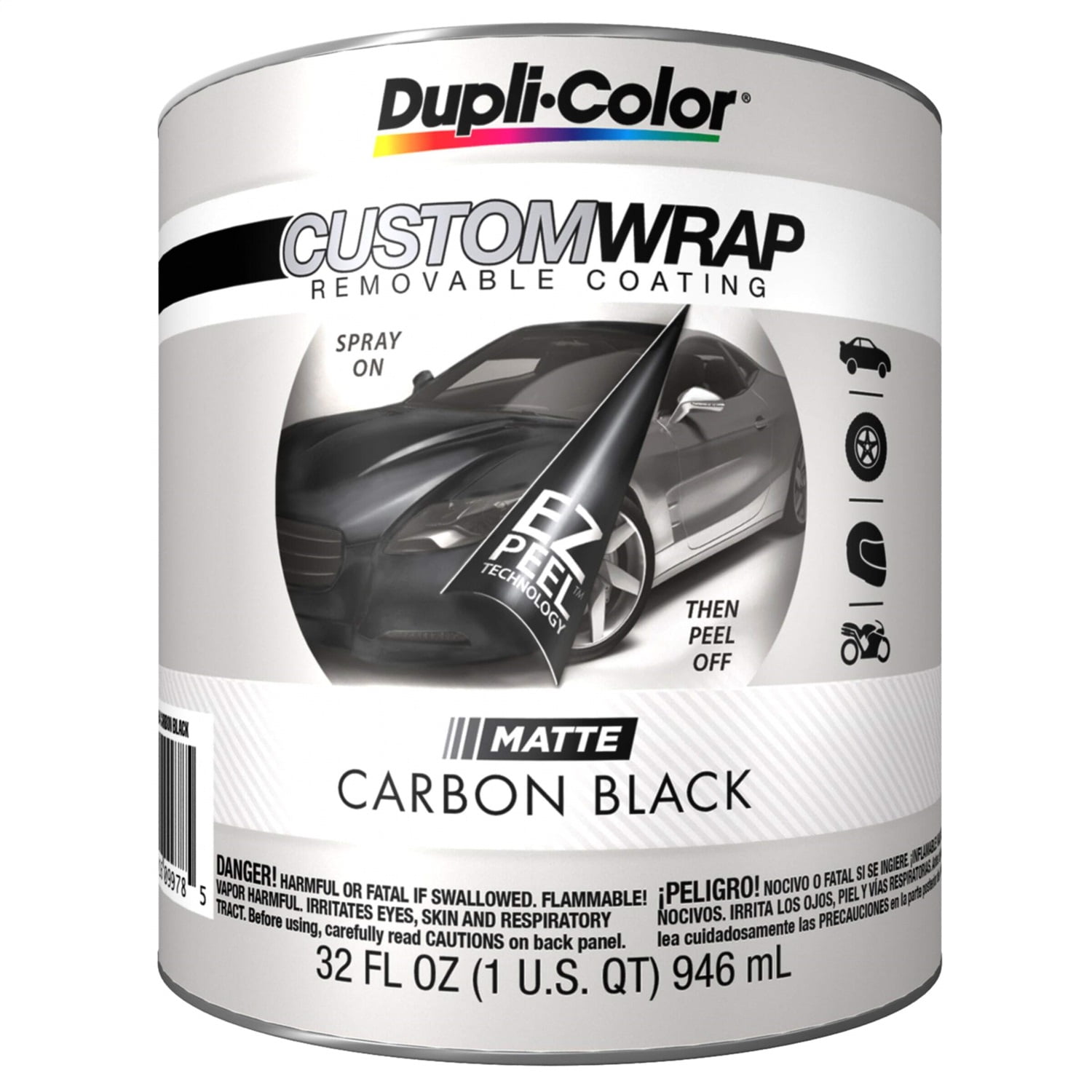 Duplicolor CWBQ794 Custom Wrap Matte Carbon Black 1 Quart - Walmart.com