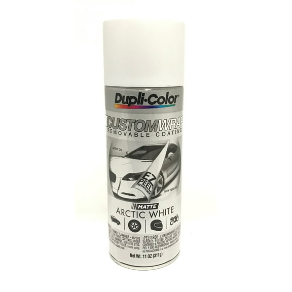 Duplicolor CWRC798 Custom Wrap Removable Paint Matte Arctic White - 11oz