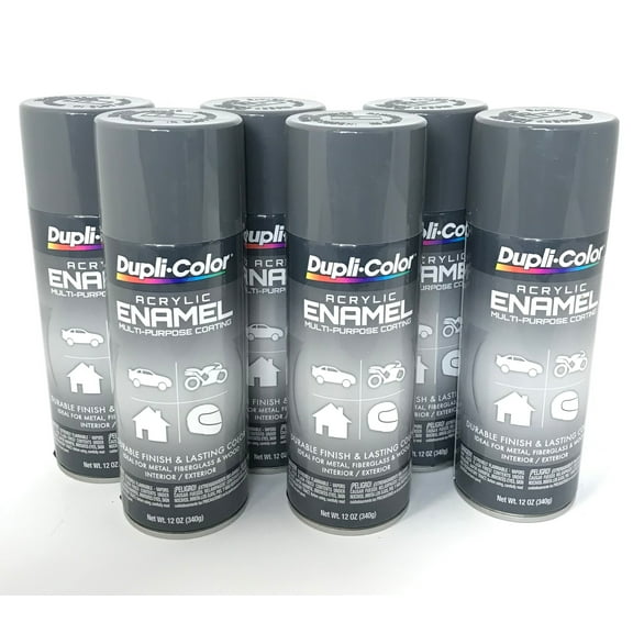 Duplicolor DA1612 Machinery Gray Acrylic Enamel Multi-Purpose Coating - 12 oz Aerosol - 6 PACK