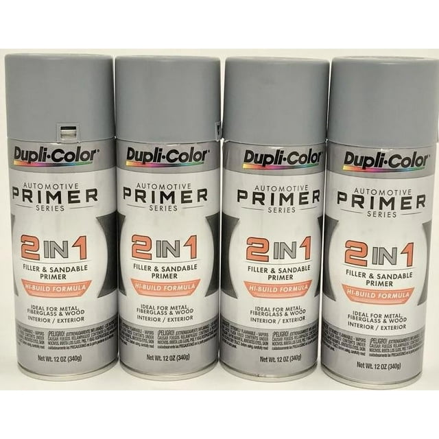 Duplicolor DAP17004 Pack 2IN1 HiBuild Filler & Sandable Primer 12 oz Aerosol can