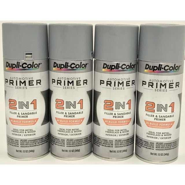Duplicolor DAP17004 Pack 2IN1 HiBuild Filler & Sandable Primer 12 oz Aerosol can