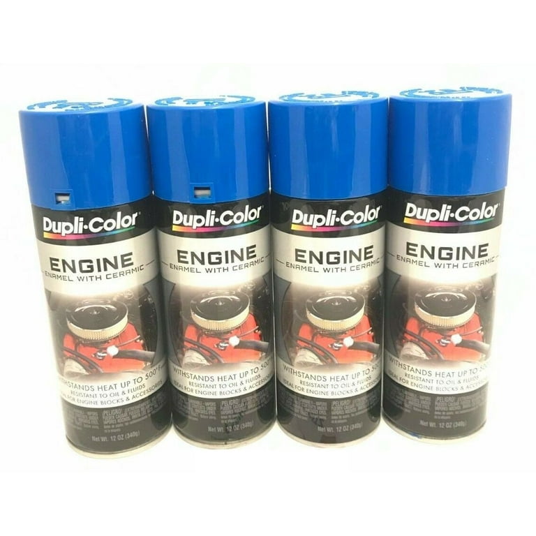 Duplicolor DE1601 - 4 Pack Engine Enamel Paint with Ceramic Ford