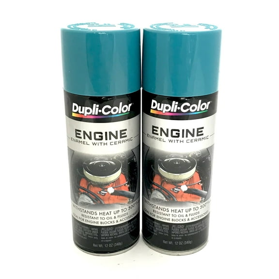Duplicolor DE1610 - 2 Pack Engine Enamel Paint with Ceramic Pontiac Blue - 12 oz