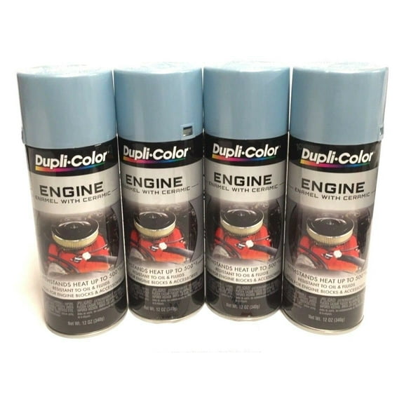 Duplicolor DE1616-4 Pack Engine Enamel with Ceramic Pontiac Blue Metallic Color - 12 oz