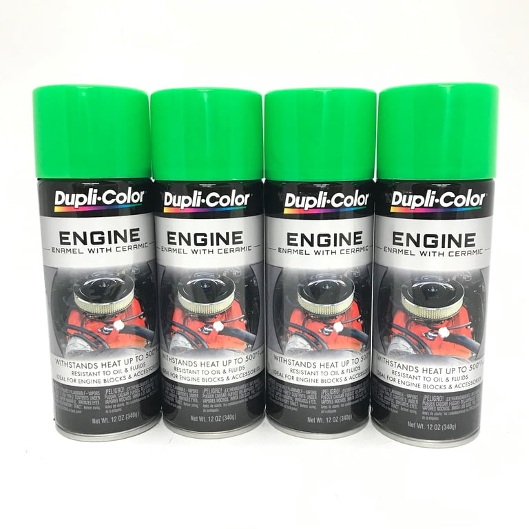Duplicolor DE1641-4 PACK Engine Enamel with Ceramic Grabber Green