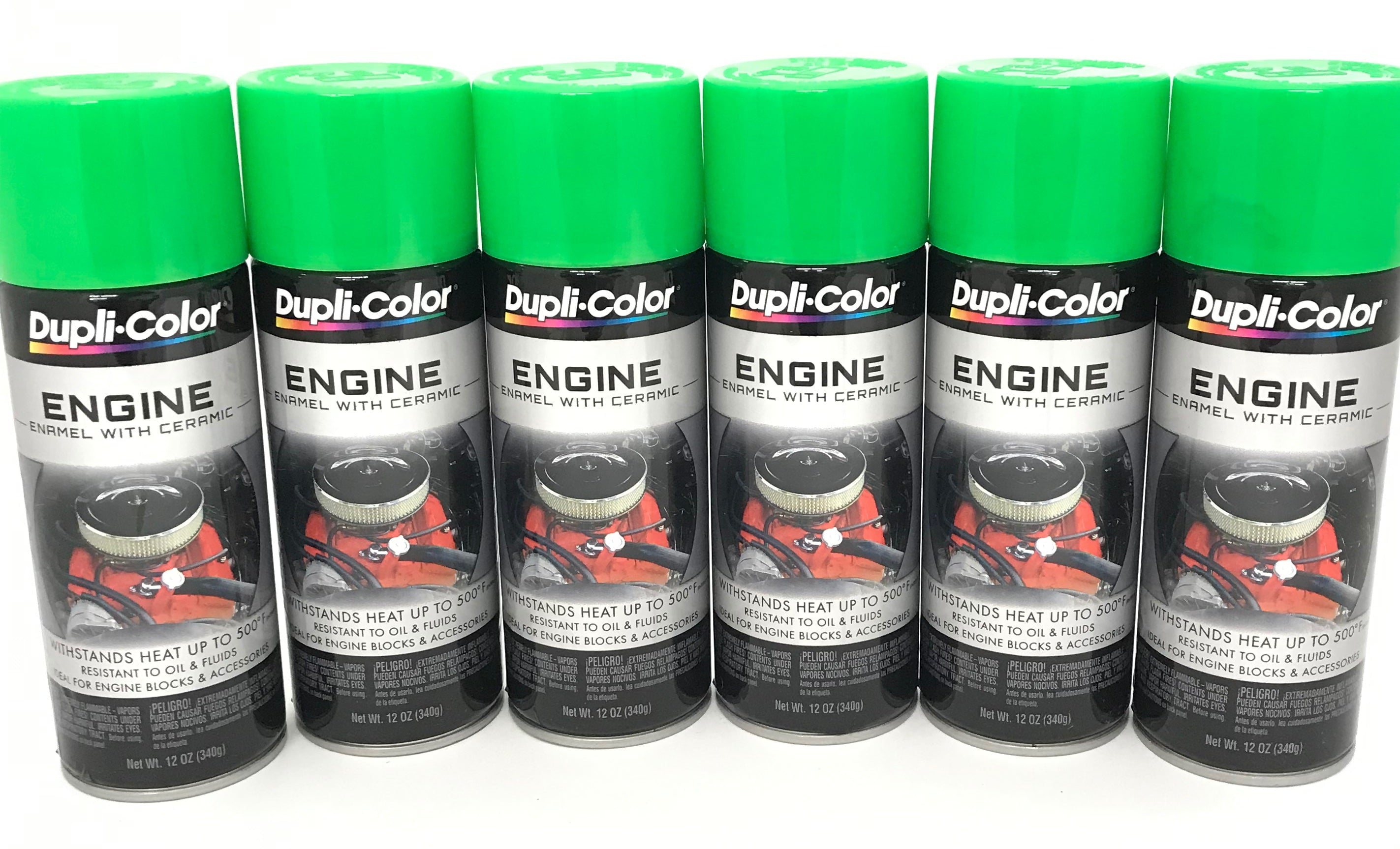 Dupli Color DE1641 Engine Enamel with Ceramic, Grabber Green, 12