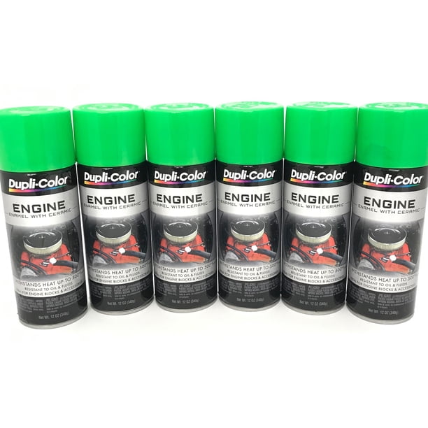 Duplicolor DE1641-6pack Engine Enamel with Ceramic Grabber Green