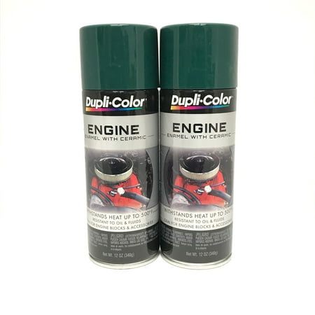 Duplicolor DE1644-2 PACK Engine Enamel Paint w/ Ceramic, Hunter Green - 12oz