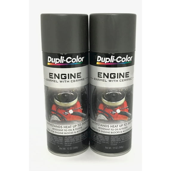 Duplicolor DE1651-2 Pack Engine Enamel with Ceramic Cast Coat Iron Color - 12 oz