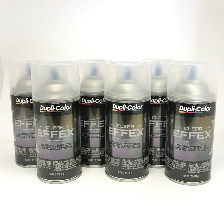 Duplicolor Efx100-6 Pack Clear Effex Paint, Color Changing Glitter Effect - 7oz