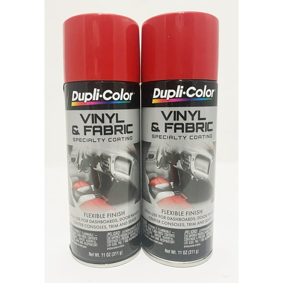 Duplicolor HVP100 - 2 Pack Vinyl & Fabric Spray Paint Red - 11 oz