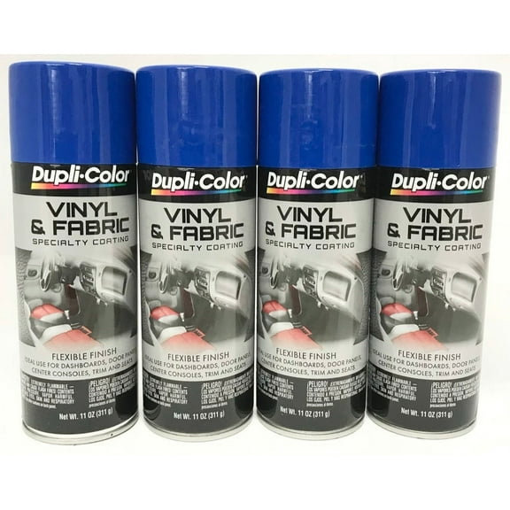 Duplicolor HVP102 - 4 Pack Vinyl & Fabric Spray Paint Blue - 11 oz