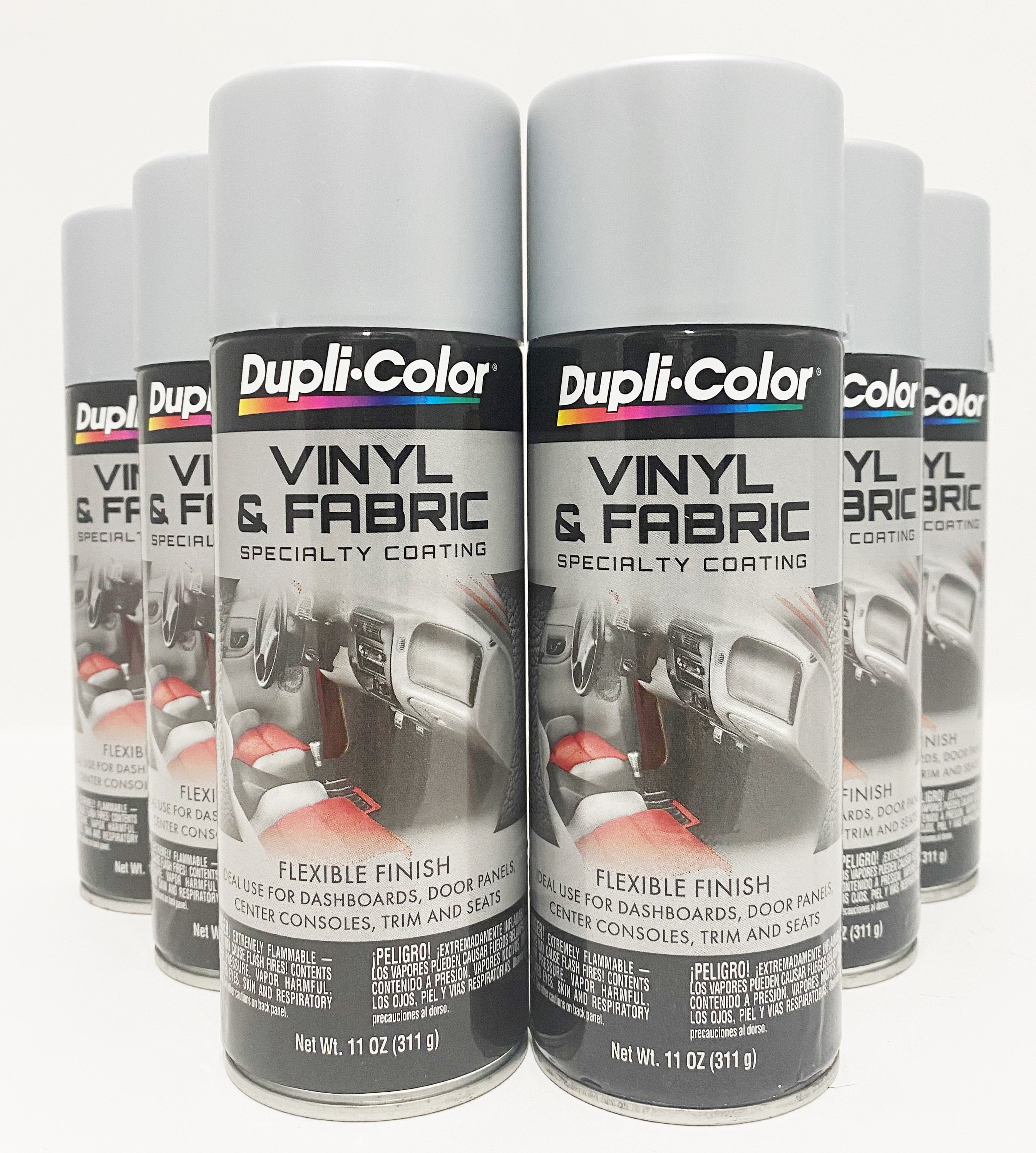 Duplicolor HVP103 - 6 Pack Vinyl & Fabric Spray Paint Silver - 11 oz
