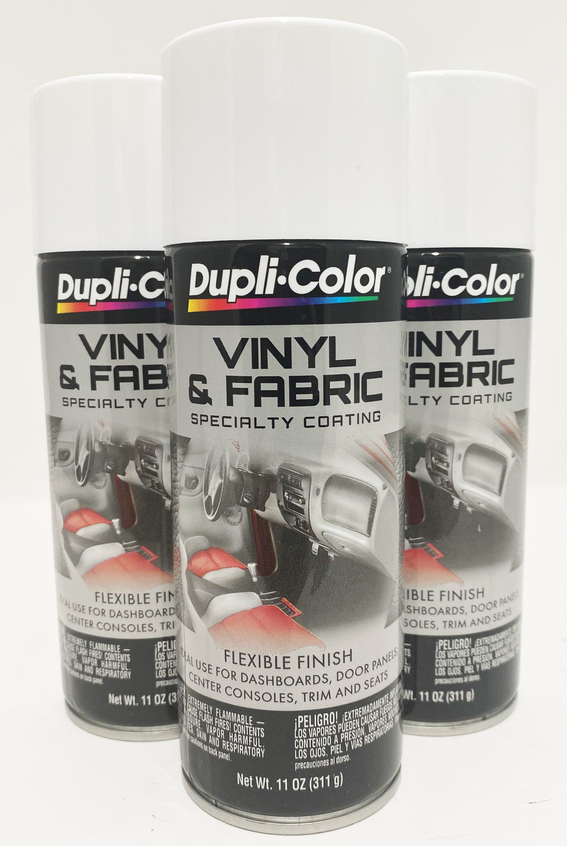 Duplicolor HVP105-3pack Vinyl & Fabric Spray High Performance White-11 Oz. Aerosol Can