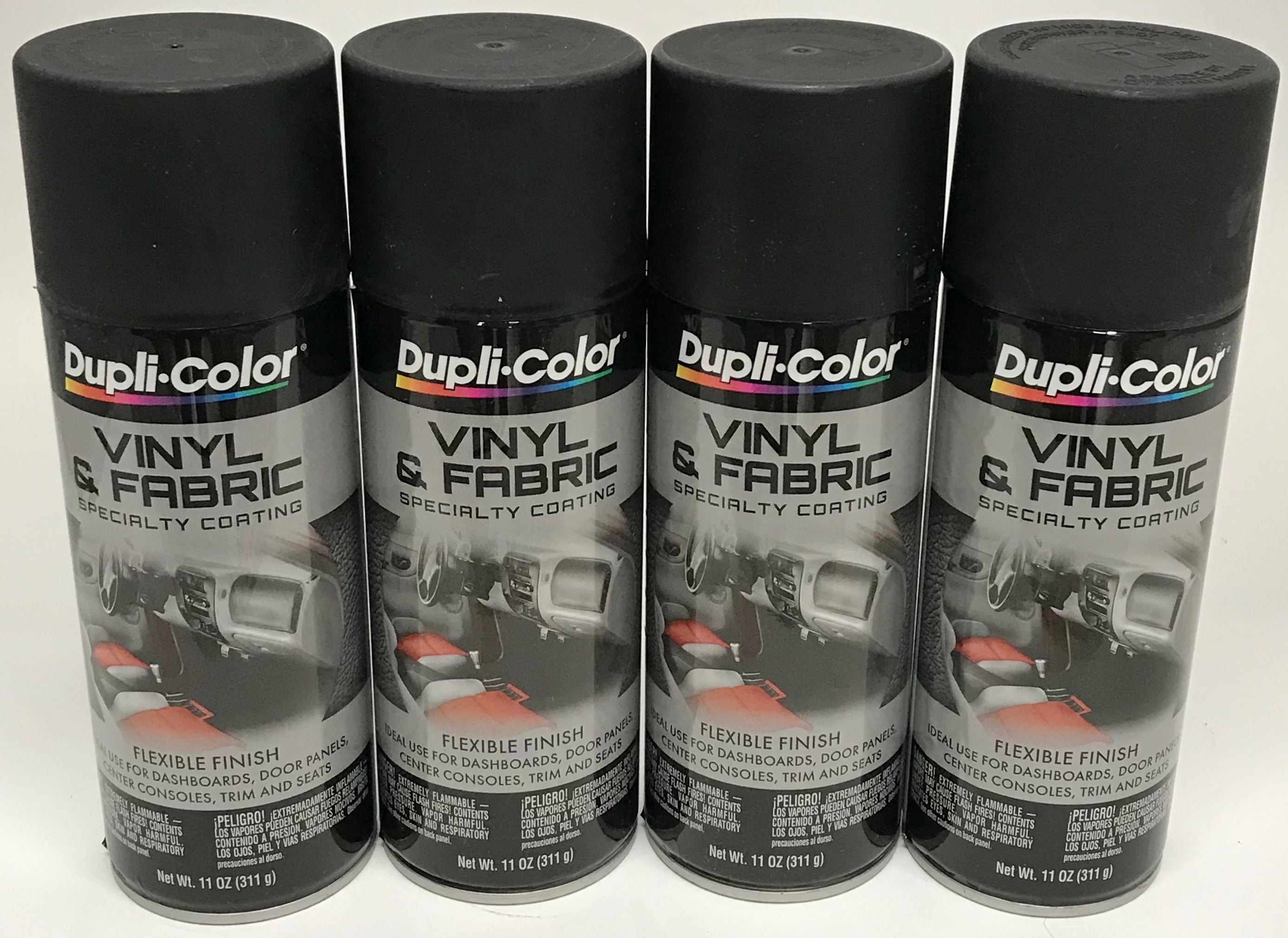 Duplicolor Vinyl & Fabric Coating: Flat Black, Aerosol, Flexible, Resists  Cracking, Flaking, & Peeling, 11 Oz HVP106 - Advance Auto Parts