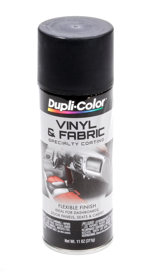 Duplicolor HVP106 Vinyl & Fabric Spray Paint Flat Black 11 oz