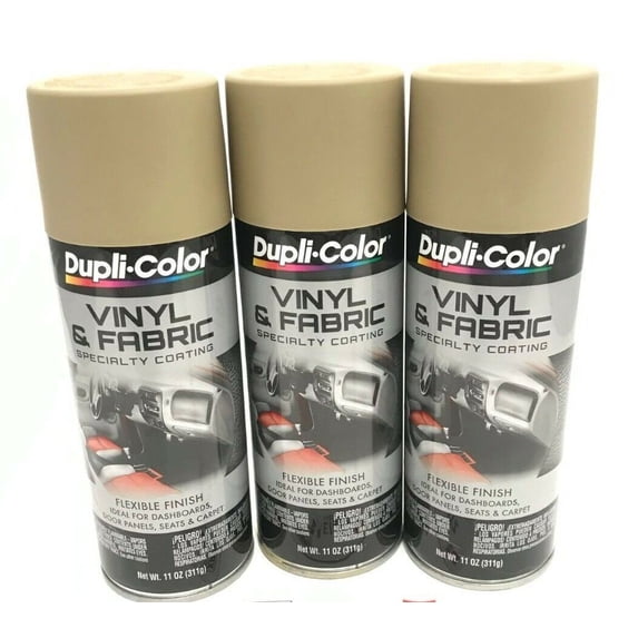Dupli-Color HVP108 Desert Sand Vinyl & Fabric Spray Paint 11 oz 3 Piece 3 Pack