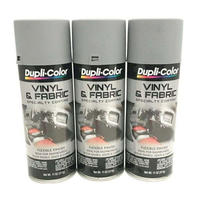 Duplicolor HVP109 - 3 Pack Vinyl & Fabric Spray Paint Medium Gray - 11 oz 