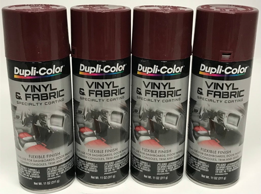 Duplicolor HVP100 - 4 Pack Vinyl & Fabric Spray Paint Red - 11 oz