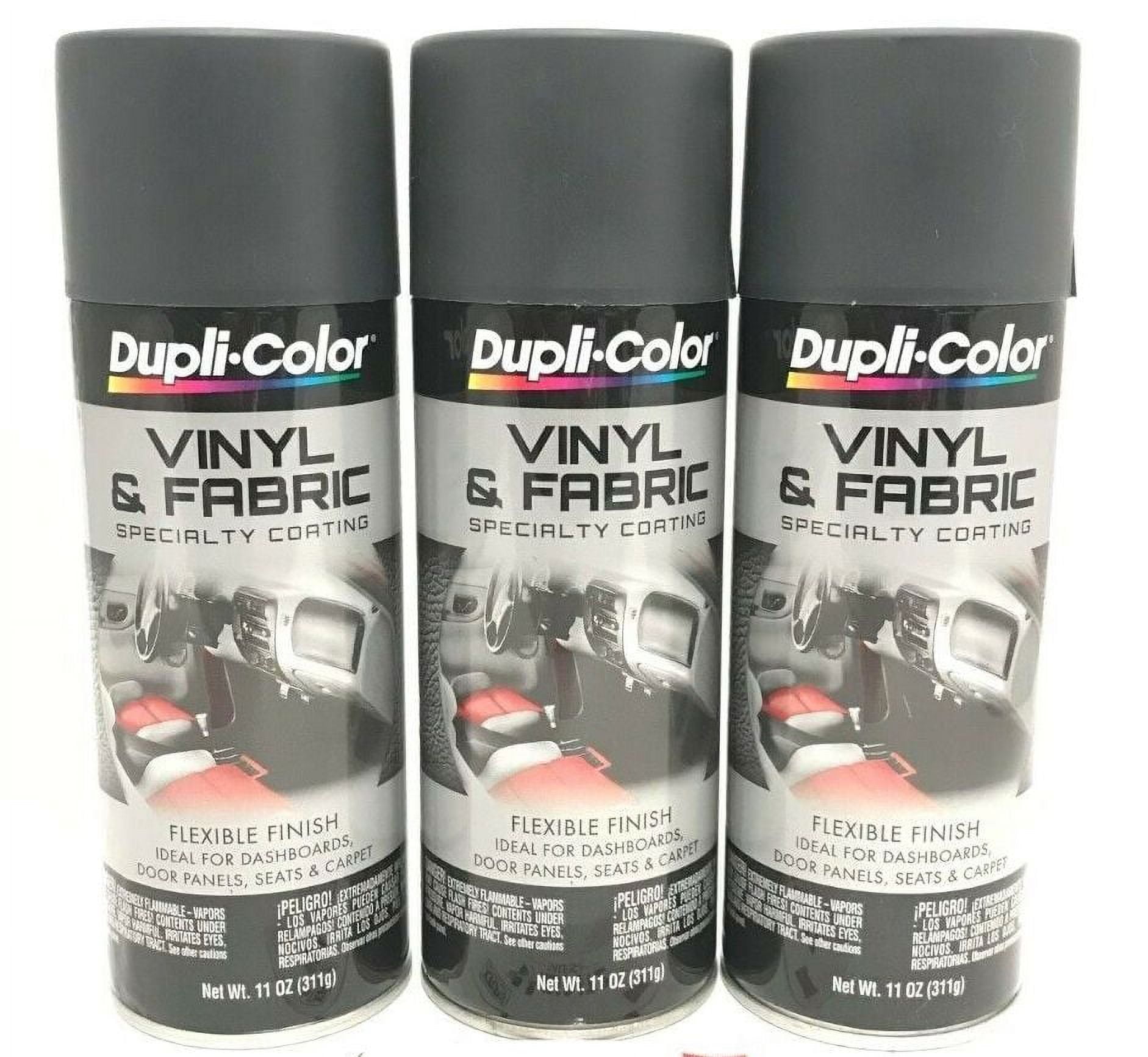 Duplicolor HVP111 3 Pack Vinyl & Fabric Spray Paint Charcoal Gray