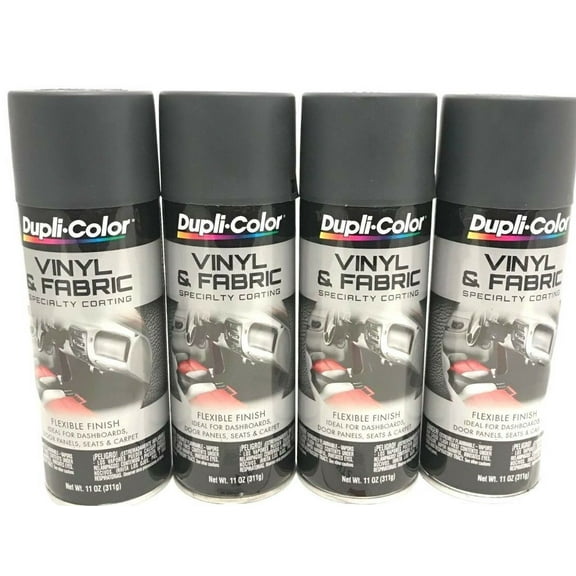 Duplicolor HVP111 - 4 Pack Vinyl & Fabric Spray Paint Charcoal Gray - 11 oz