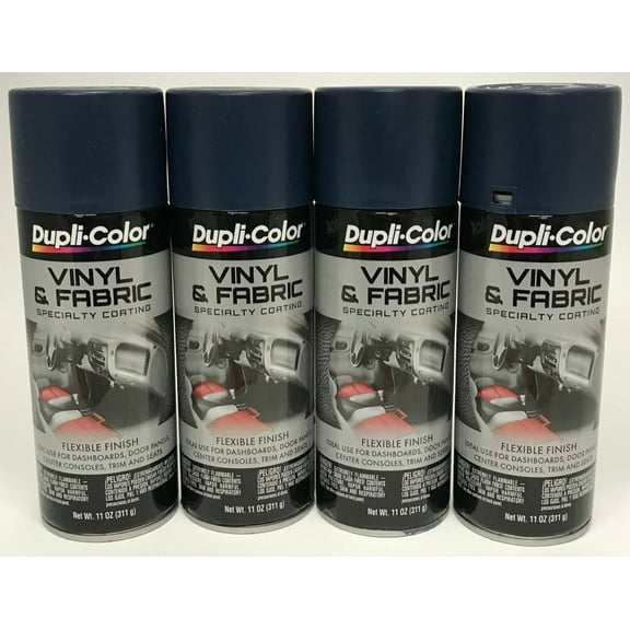 Duplicolor HVP112 - 4 Pack Vinyl & Fabric Spray Paint Medium Blue - 11 oz