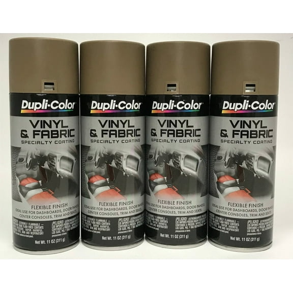 Duplicolor HVP113 - 4 Pack Vinyl & Fabric Spray Paint Medium Beige - 11 oz.