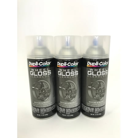 Duplicolor HWP103 - 3 Pack Wheel Coating Spray Paint Gloss Clear Coat - 12 oz