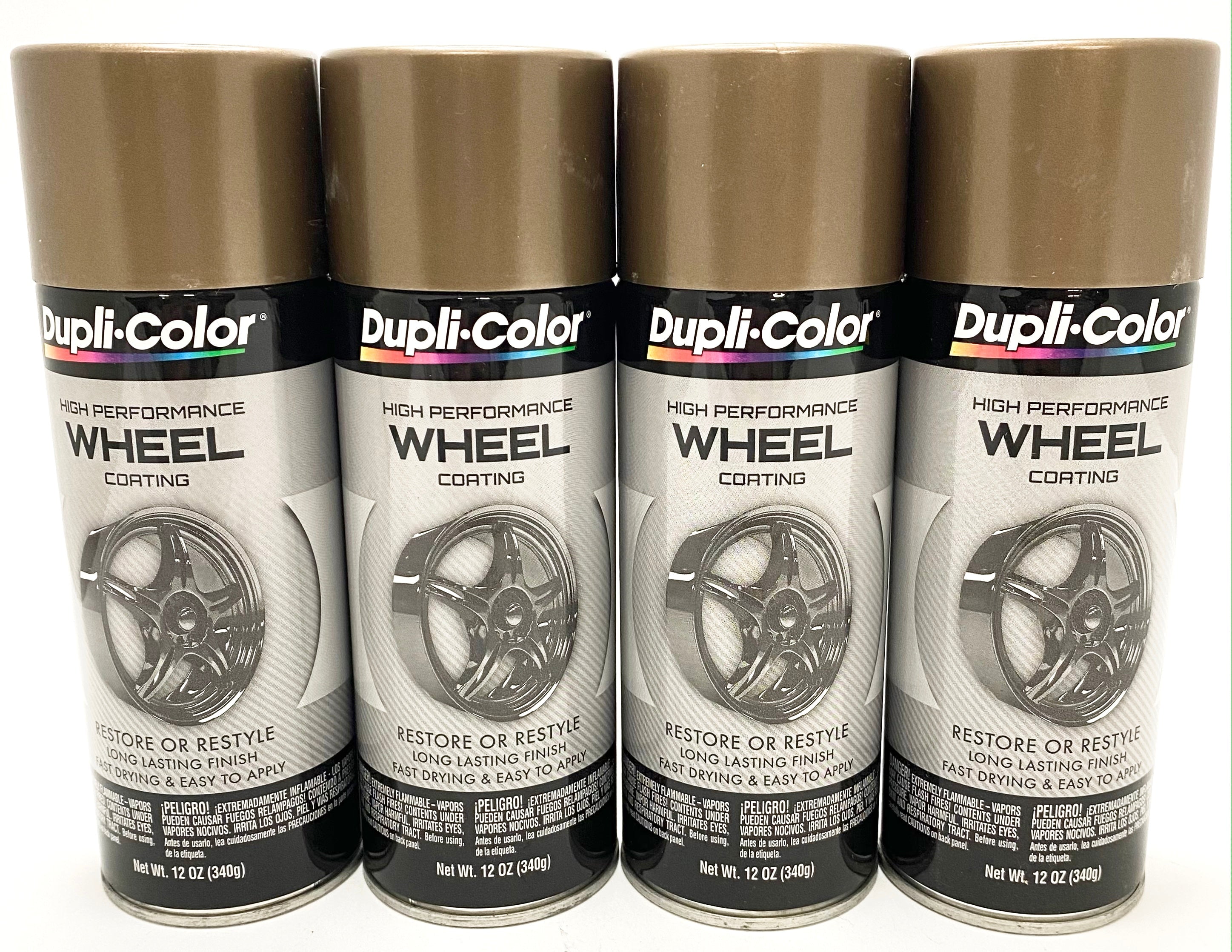 Duplicolor HWP105 Wheel Coating Spray Paint 4 Pack, Bronze, 12 oz