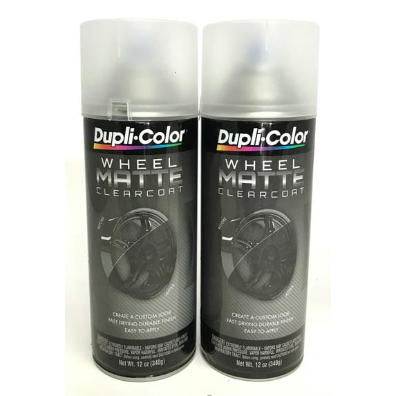Duplicolor HWP106 - 2 Pack Wheel Coating Spray Paint Matte Clear - 12 oz